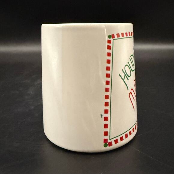 Vintage Christmas Papel Mug Slants “Holidays Make Me Tipsy” Ceramic Mug Cup - Picture 2 of 9